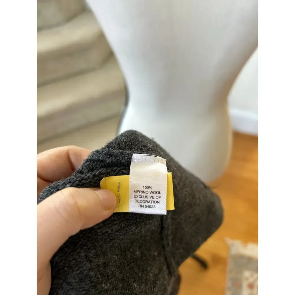 Banana Republic Merino Wool Grey Sweater Vest Academia Preppy